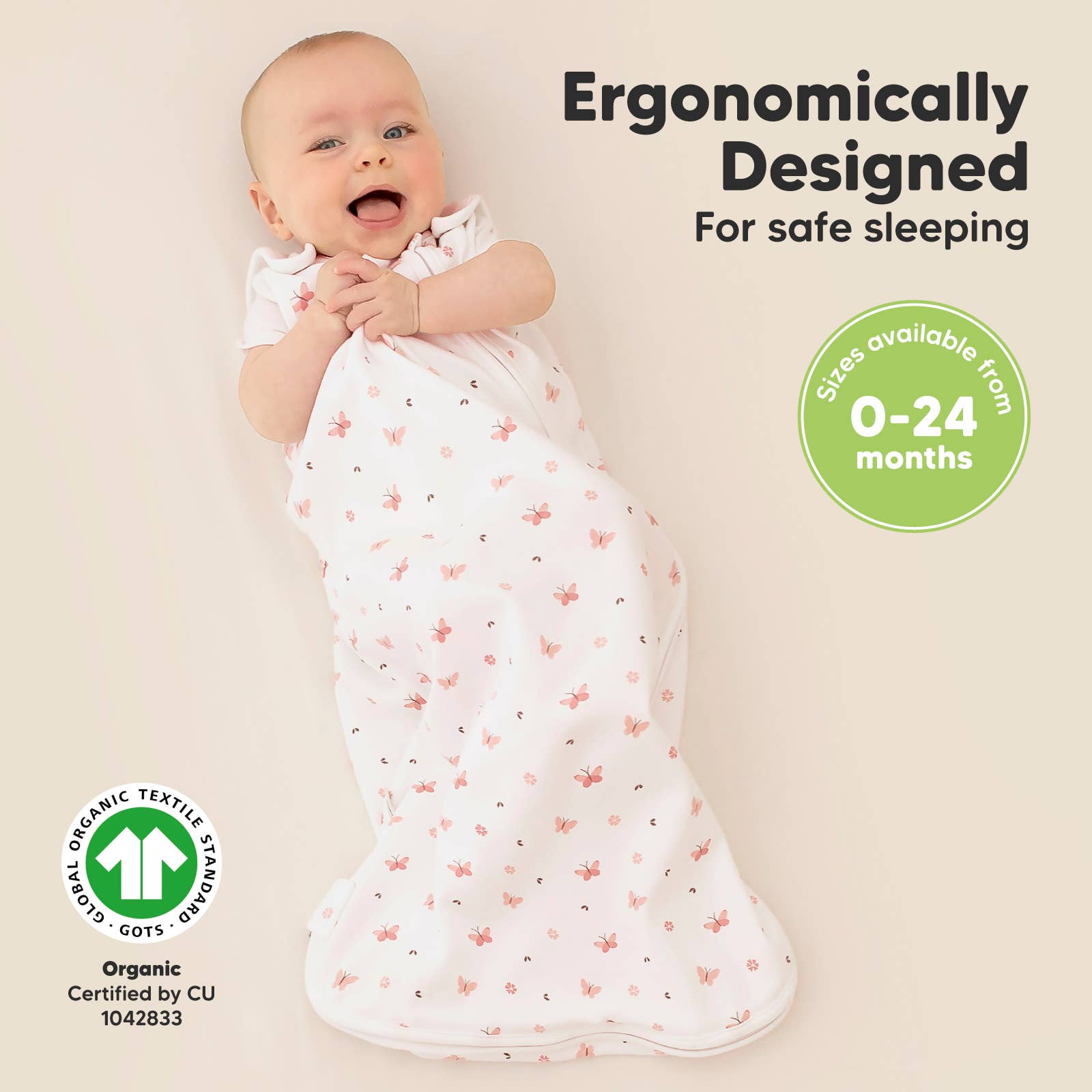 Soothe Sleep Sack, Baby Wearable Blanket - The Bronze Butterfly
