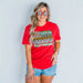 Southwest Patterned USA Flag Tee - The Bronze Butterfly