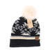 Southwestern Faux Fur Pom C.C Beanie - The Bronze Butterfly