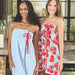 Spa Wrap - Blue + Red Bow - The Bronze Butterfly