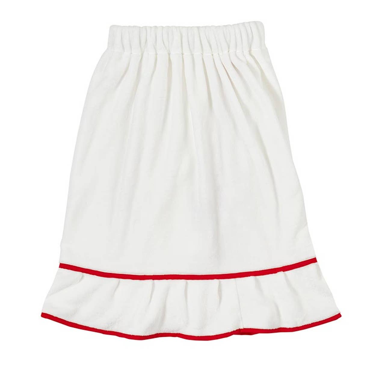 Spa Wrap - White with Red Trim - The Bronze Butterfly