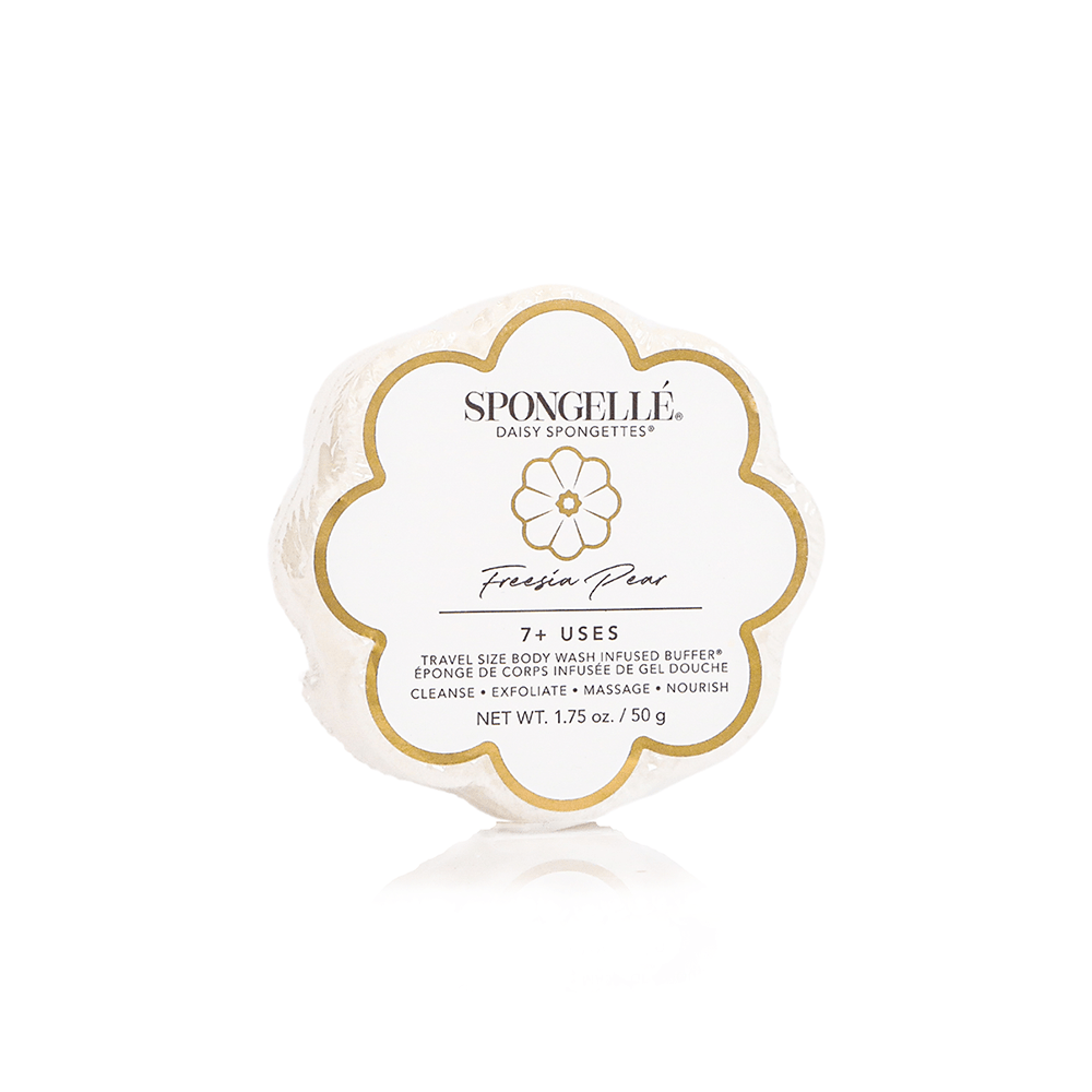 Spongelle’s® Freesia Pear Daisy Spongette  | Spring Gifts - The Bronze Butterfly