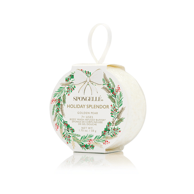 Spongellé’s® - Holiday Splendor - Golden Pear Holiday Wreath Body Buffer  - The Bronze Butterfly