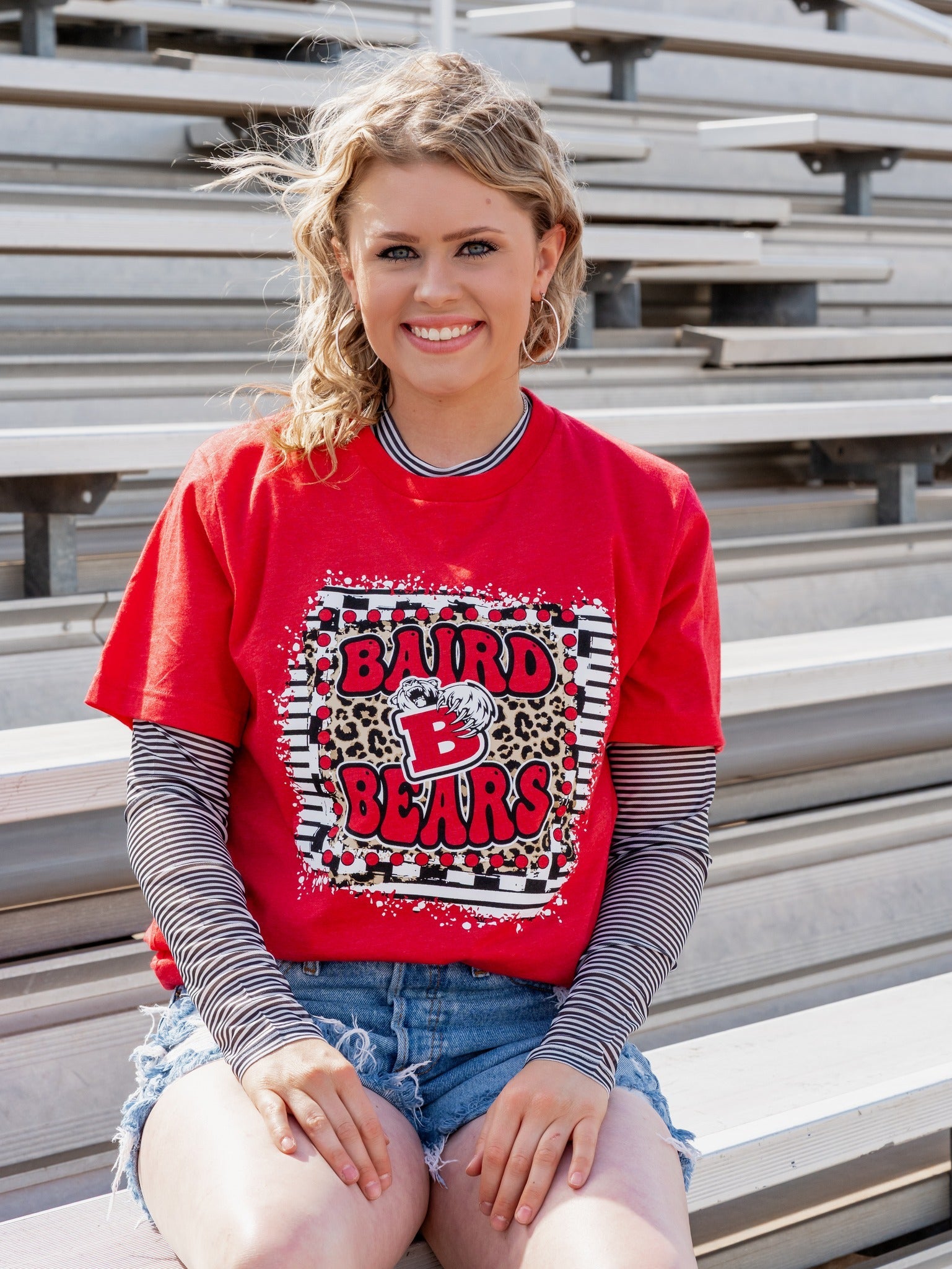 Striped Mesh Tops - The Bronze Butterfly