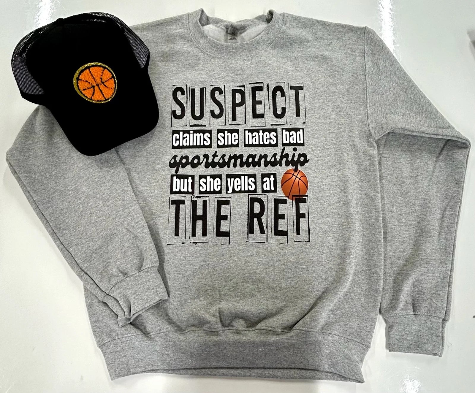 Suspect Basketball Sweatshirt - The Bronze Butterfly