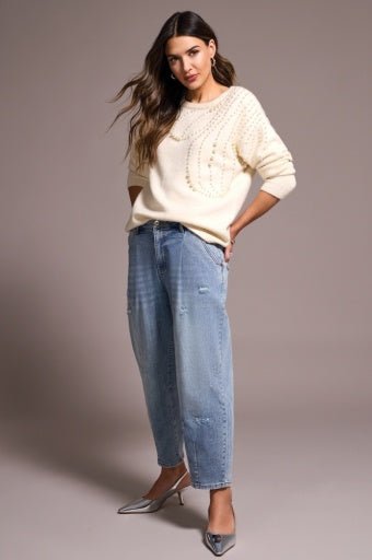 Sweater with Pearls - The Bronze Butterfly