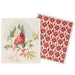 Swedish Dishcloth Set Winter Cardinal - The Bronze Butterfly