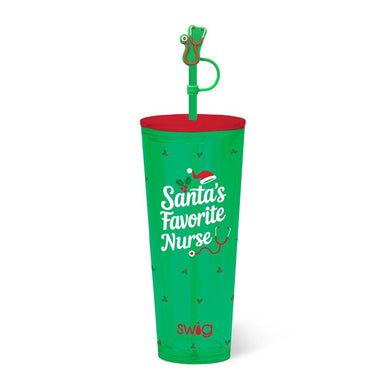 Swig Plastic Christmas Tumbler 24 oz - The Bronze Butterfly
