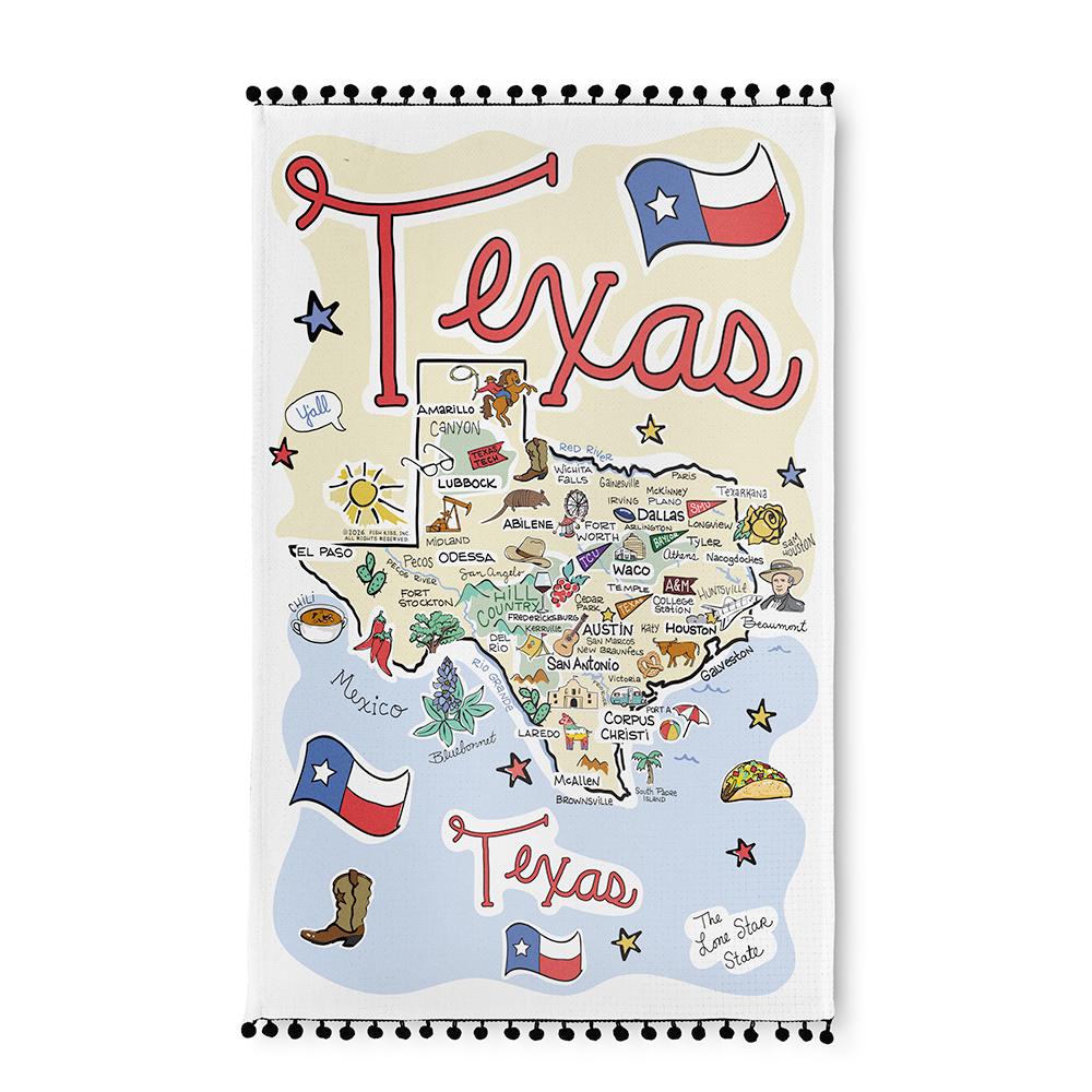 Swig State Tea Towel - Texas, New Mexico, Oklahoma - The Bronze Butterfly