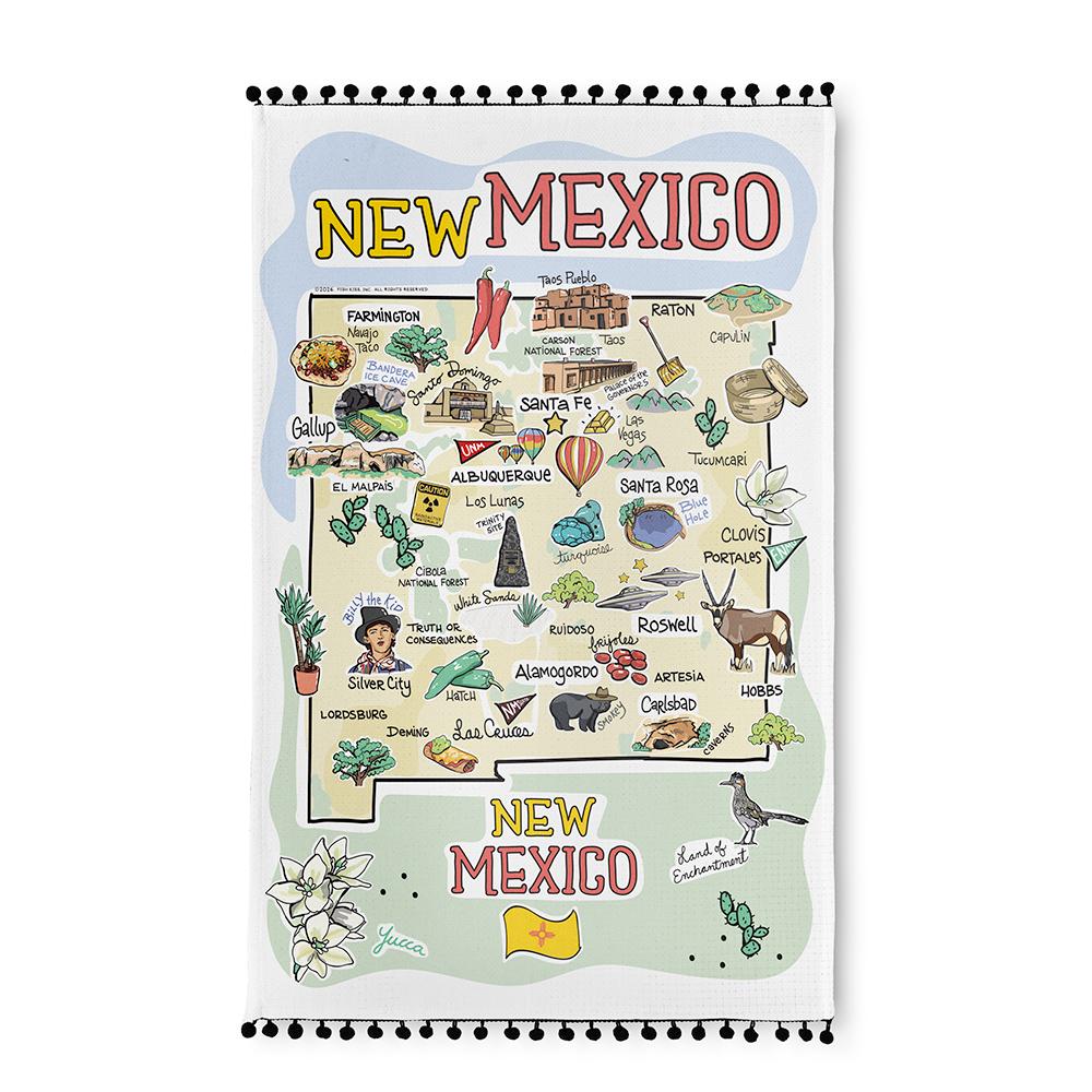 Swig State Tea Towel - Texas, New Mexico, Oklahoma - The Bronze Butterfly