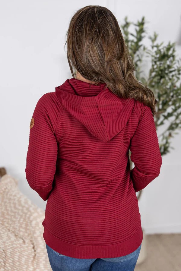 Tatum Textured Pullover Hoodie - The Bronze Butterfly