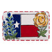 Texas Flag and Yellow Rose Trinket Tray - The Bronze Butterfly