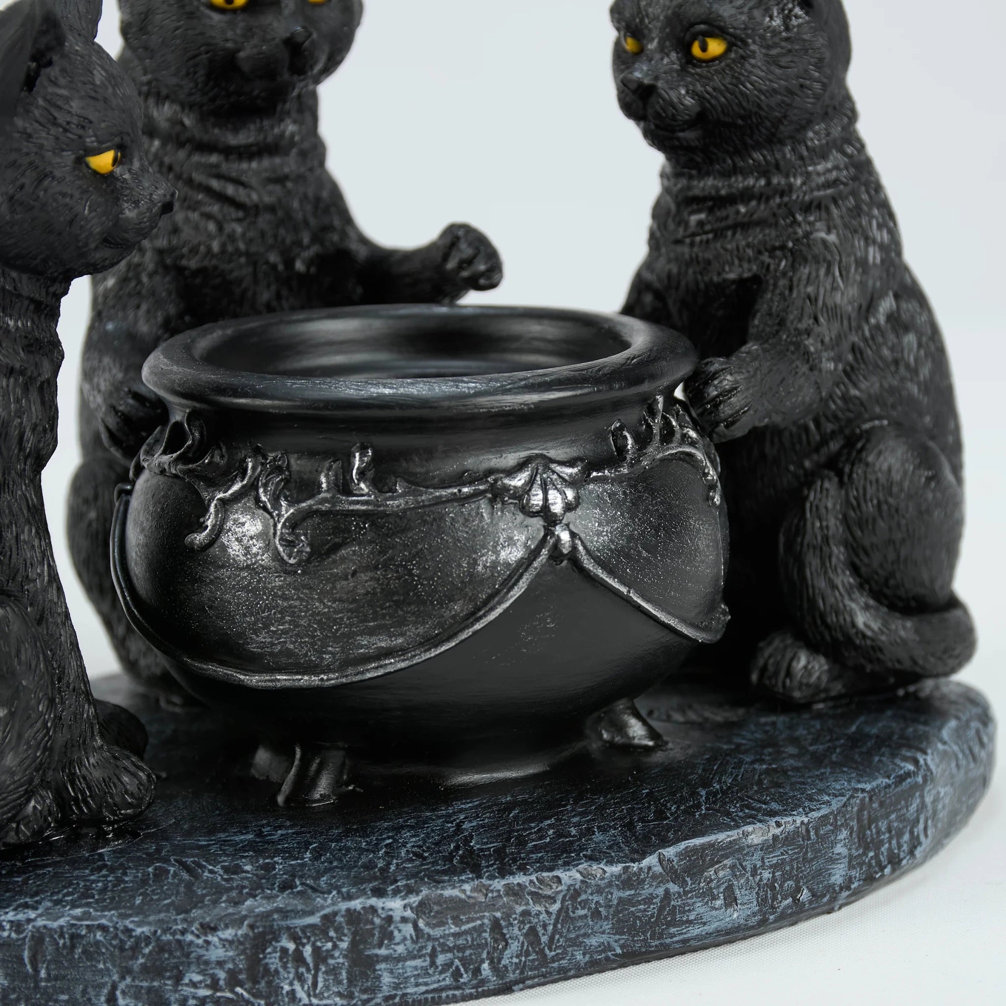 Three Cats Halloween Candle Holder | Primitives by Kathy - The Bronze Butterfly
