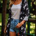 Tie-Dye Star Print Open Cardigan - The Bronze Butterfly