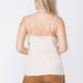 Tiered Fringe Camisole in Natural | Vocal Apparel - The Bronze Butterfly