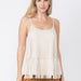 Tiered Fringe Camisole in Natural | Vocal Apparel - The Bronze Butterfly