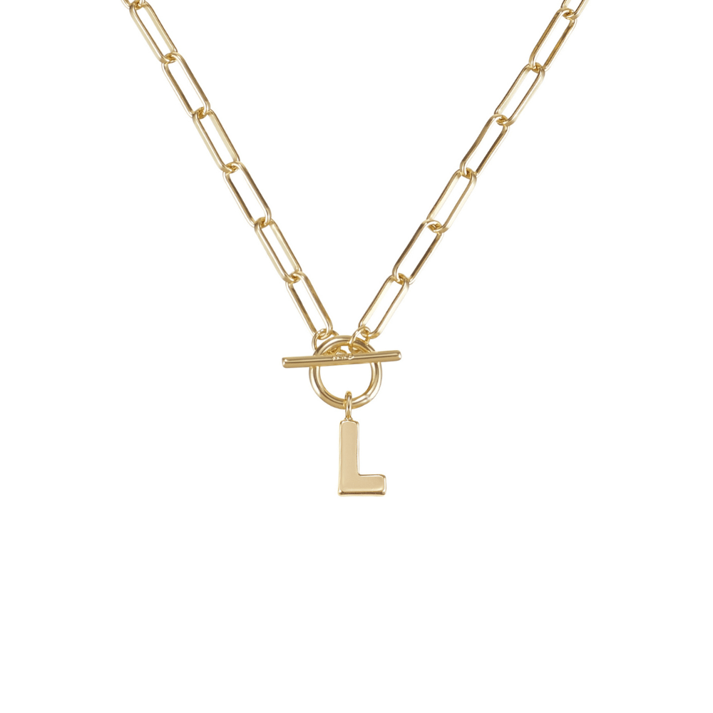 Toggle Initial Necklaces in Gold - The Bronze Butterfly