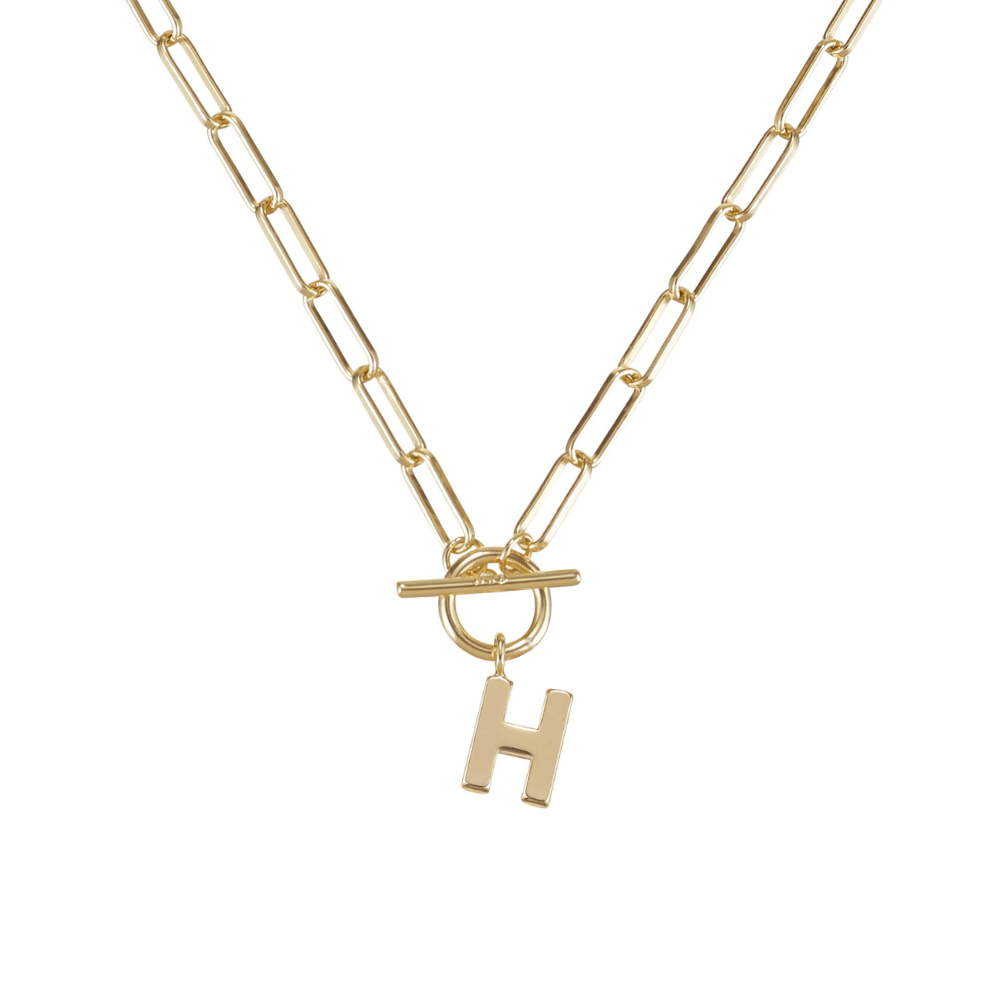 Toggle Initial Necklaces in Gold - The Bronze Butterfly