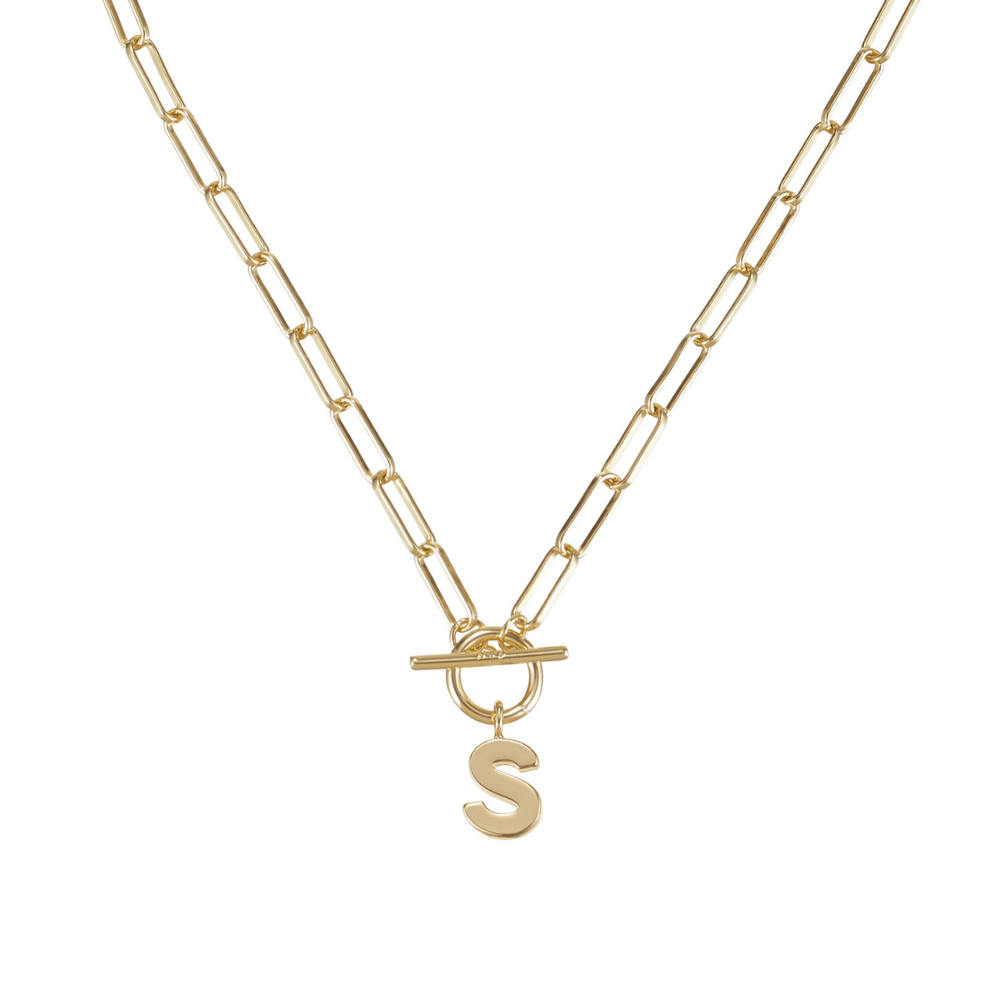 Toggle Initial Necklaces in Gold - The Bronze Butterfly