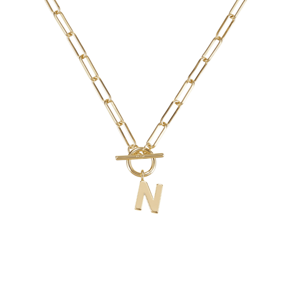 Toggle Initial Necklaces in Gold - The Bronze Butterfly