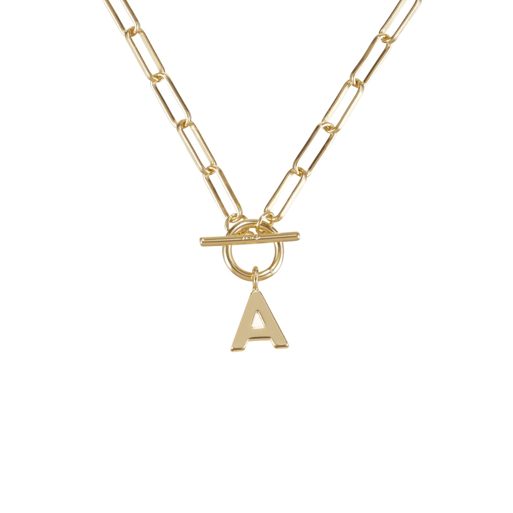 Toggle Initial Necklaces in Gold - The Bronze Butterfly