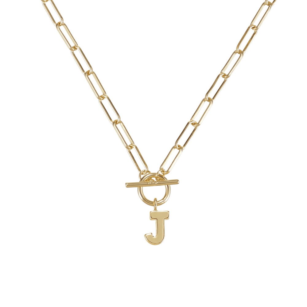 Toggle Initial Necklaces in Gold - The Bronze Butterfly