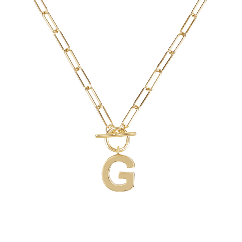 Toggle Initial Necklaces in Gold - The Bronze Butterfly