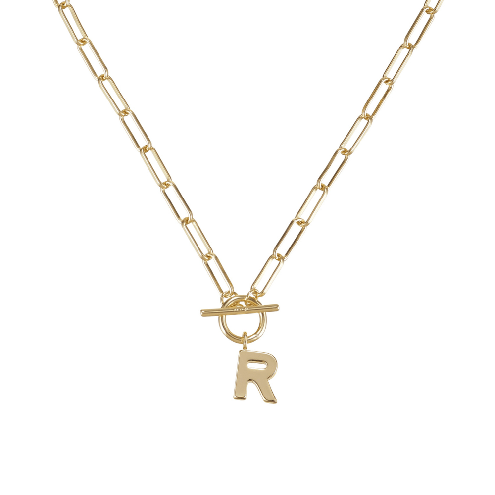 Toggle Initial Necklaces in Gold - The Bronze Butterfly