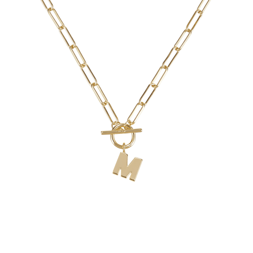 Toggle Initial Necklaces in Gold - The Bronze Butterfly