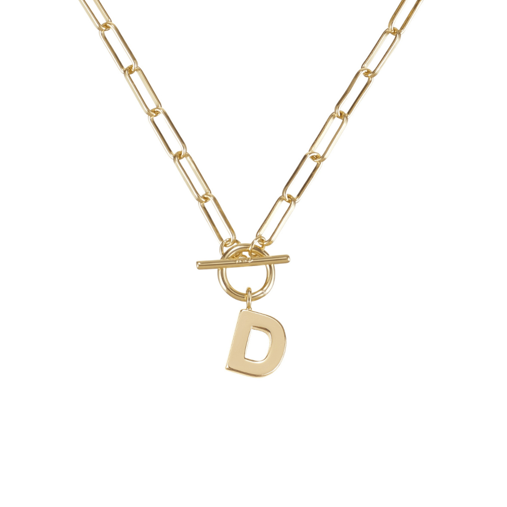 Toggle Initial Necklaces in Gold - The Bronze Butterfly