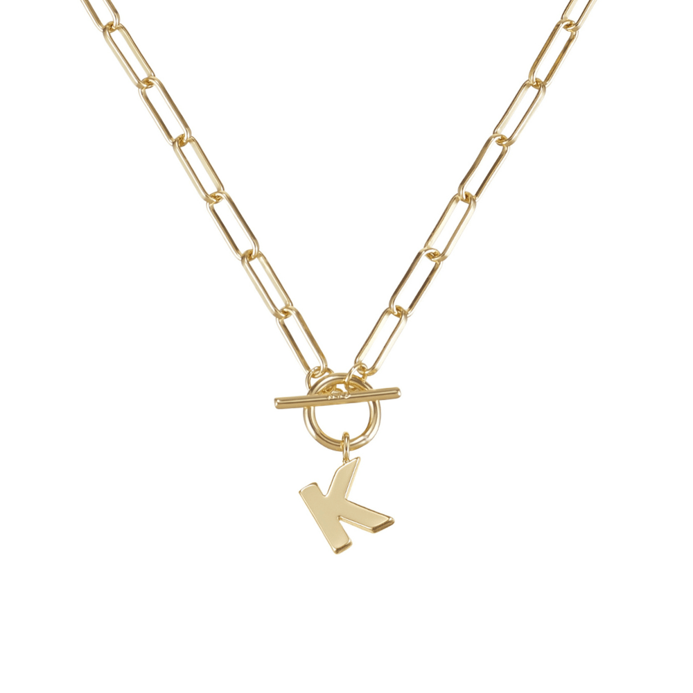 Toggle Initial Necklaces in Gold - The Bronze Butterfly
