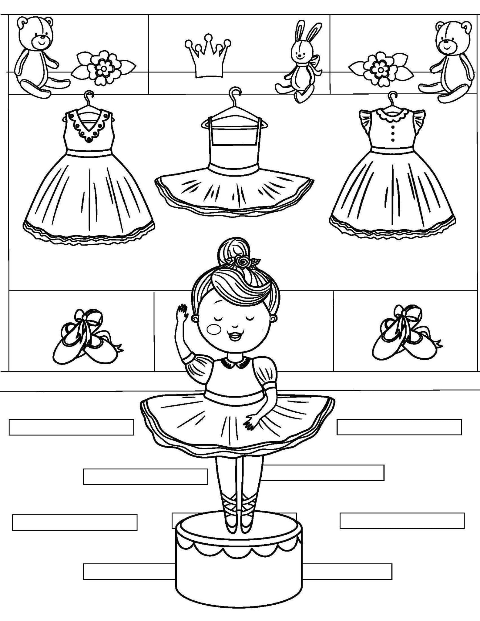 Trace Erase Ballerina - Drawing, Tracing set - The Bronze Butterfly