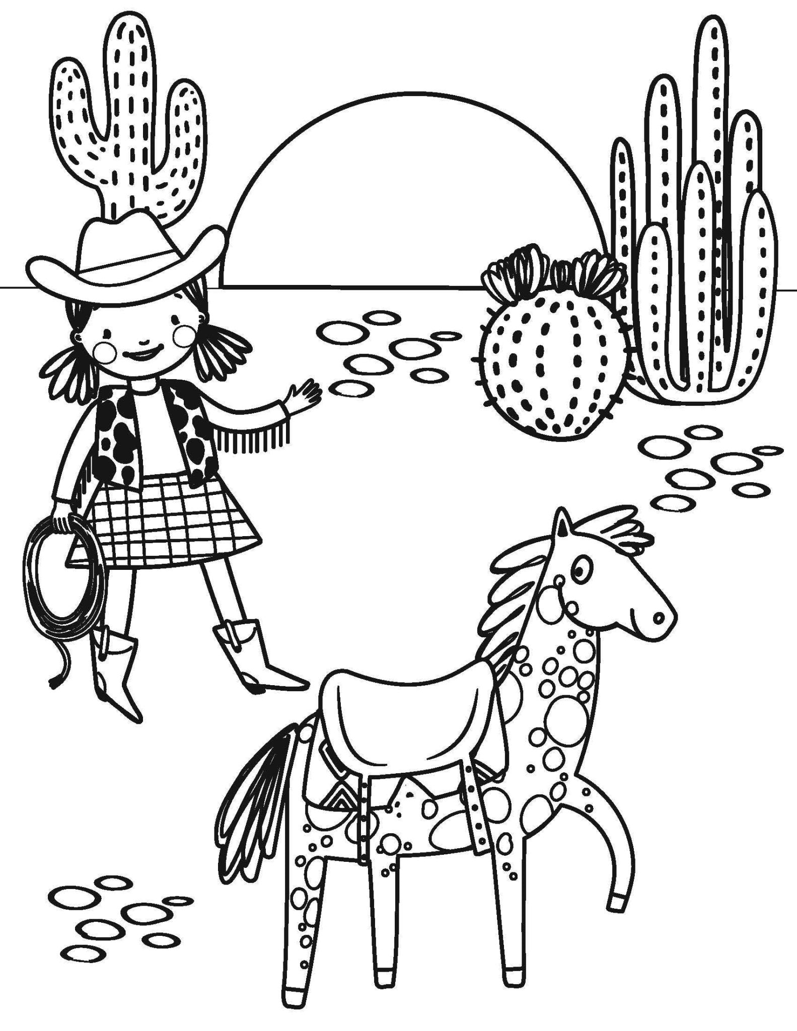 Trace Erase Cowboys Girls Drawing, Tracing Set - The Bronze Butterfly