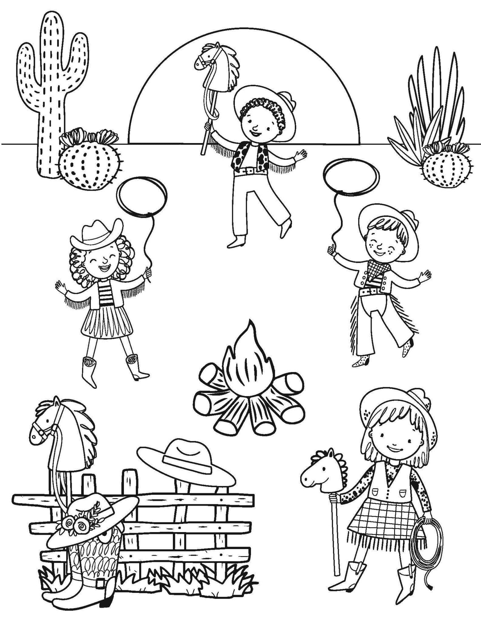 Trace Erase Cowboys Girls Drawing, Tracing Set - The Bronze Butterfly