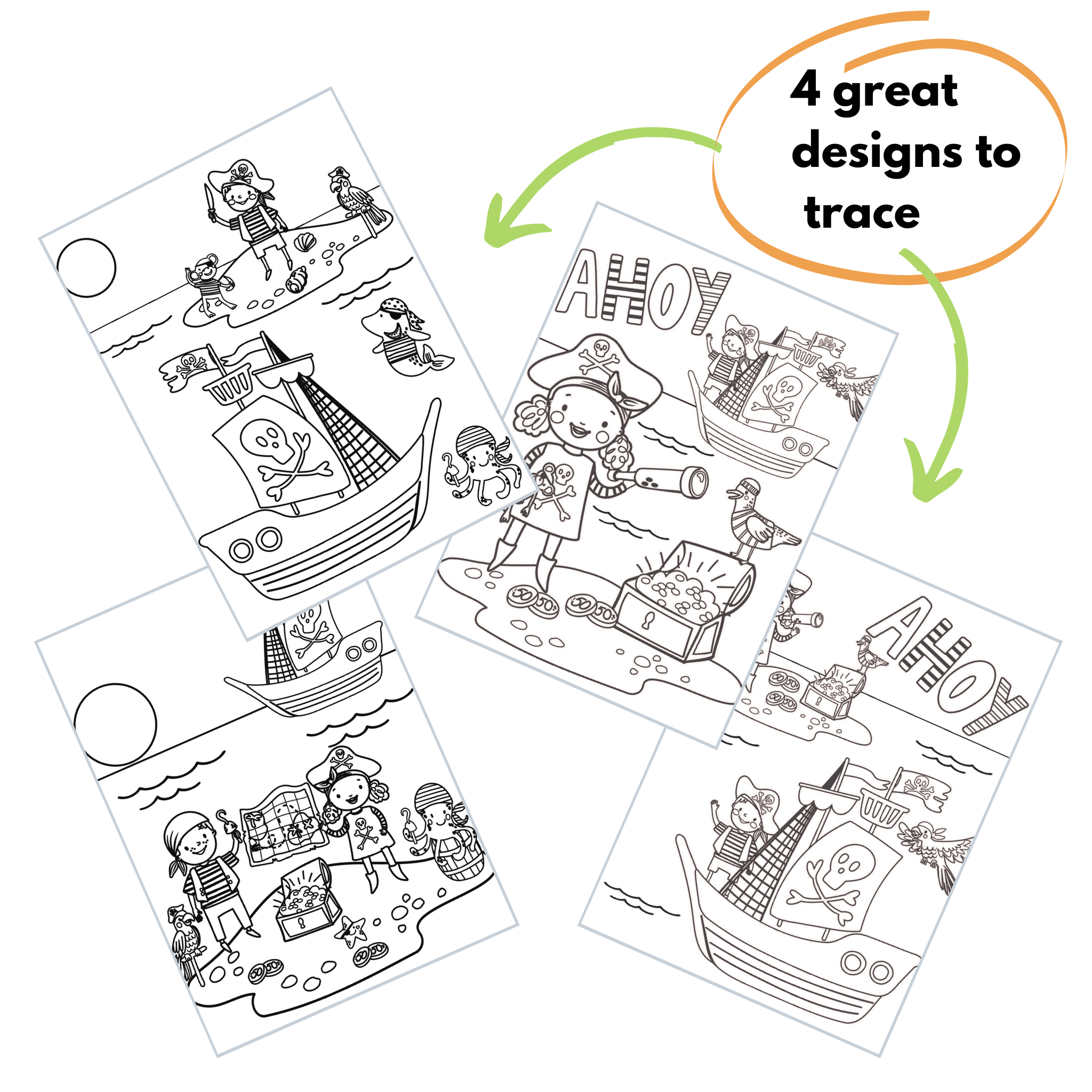 Trace Erase Cowboys Girls Drawing, Tracing Set - The Bronze Butterfly