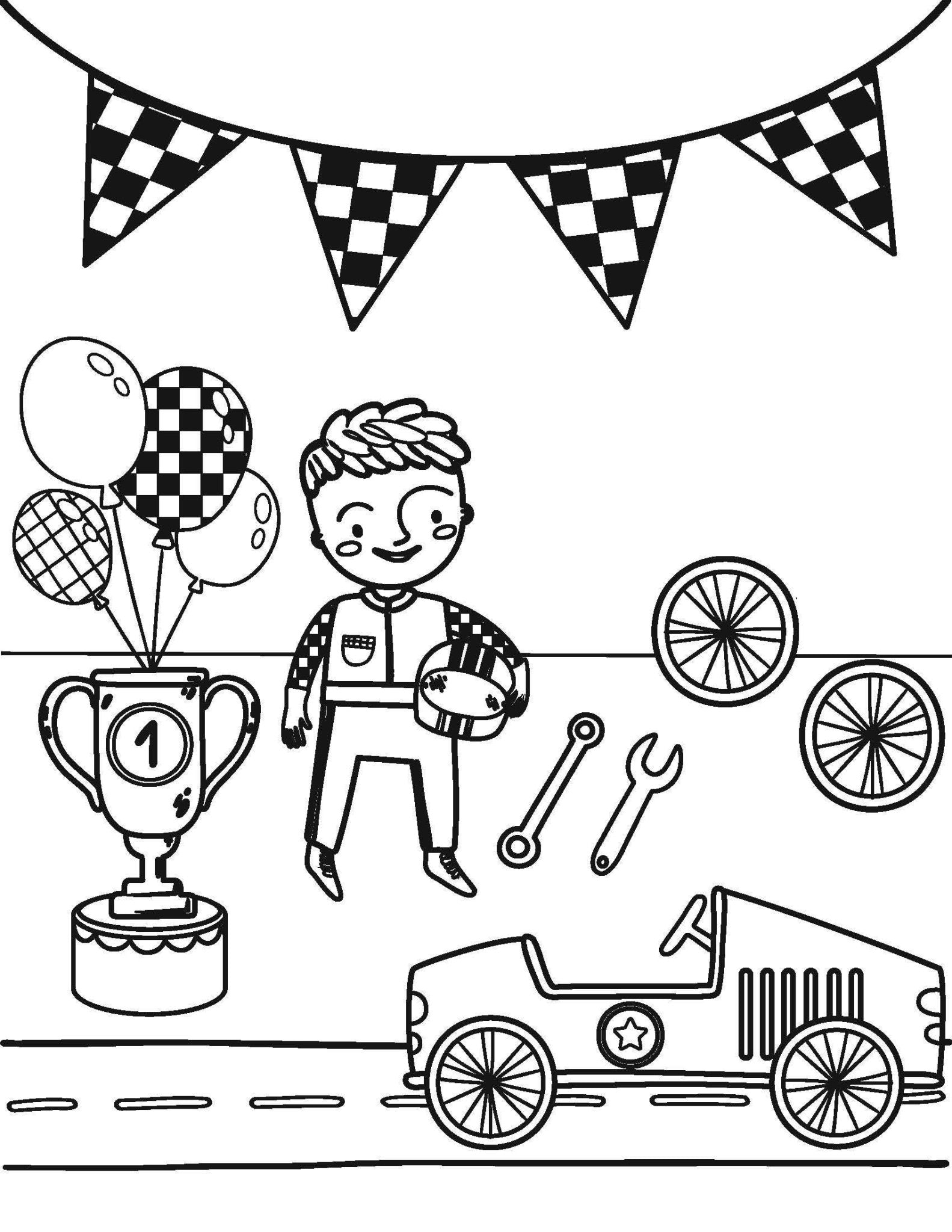 Trace Erase Race Day - Drawing, Tracing Set - The Bronze Butterfly