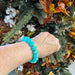 Turquoise Bead Stretch Bracelet - The Bronze Butterfly