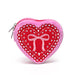 Velvet Jewelry Zip Case / Organizer - Heart Shaped w/ Bow - The Bronze Butterfly
