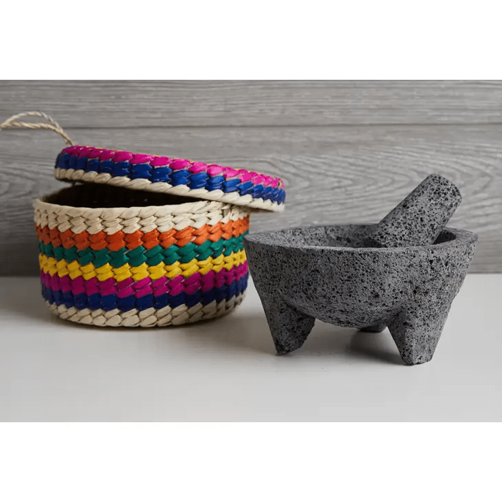Verve Culture Molcajete with Tortilla Basket - The Bronze Butterfly