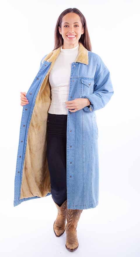 Scully Long Sherpa Denim Jacket