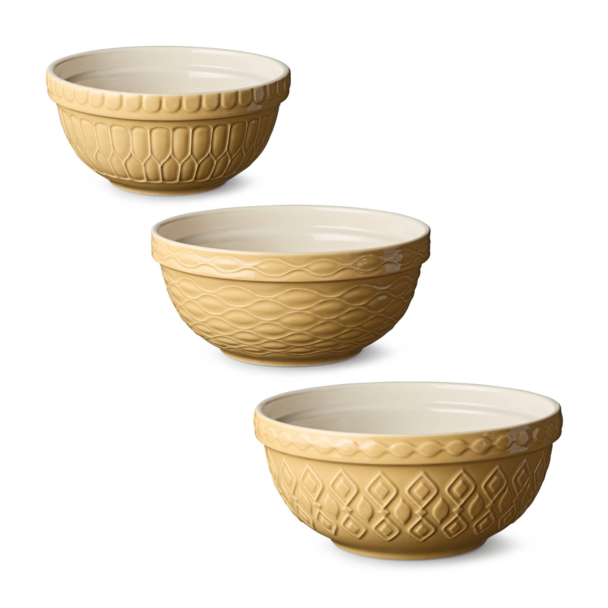 Vintage Farm Stoneware Set of 3 Mixing Bowl - The Bronze Butterfly