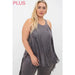 VOCAL Cleo Plus Size Sleeveless Faux Suede Fringe Top - The Bronze Butterfly