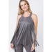 VOCAL Cleo Sleeveless Faux Suede Fringe Top - The Bronze Butterfly