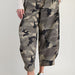 WASHED CAMO TWILL BARREL PANTS - The Bronze Butterfly