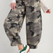 WASHED CAMO TWILL BARREL PANTS - The Bronze Butterfly