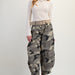 WASHED CAMO TWILL BARREL PANTS - The Bronze Butterfly