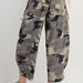 WASHED CAMO TWILL BARREL PANTS - The Bronze Butterfly