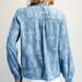 Washed Western Motif Ruffle Neck Top - The Bronze Butterfly
