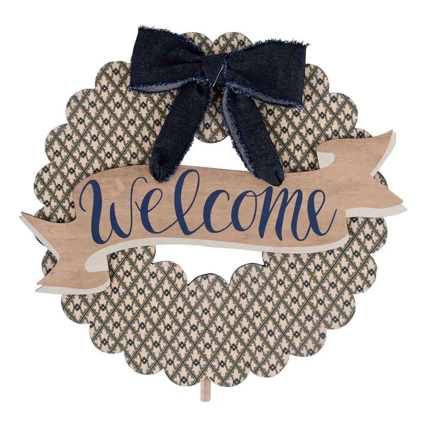 Welcome Bow Wreath Topper - The Bronze Butterfly