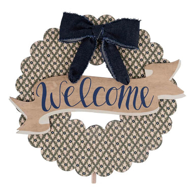 Welcome Bow Wreath Topper - The Bronze Butterfly
